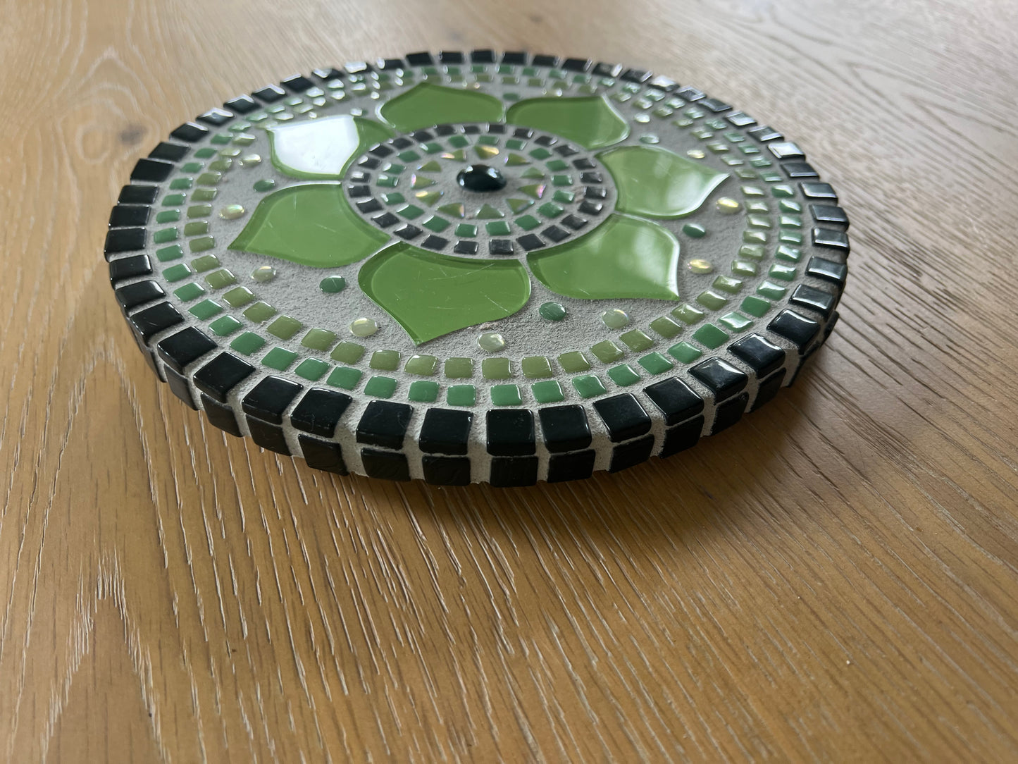 Handmade Mosaic Mandala Wall Art – 9" Round
