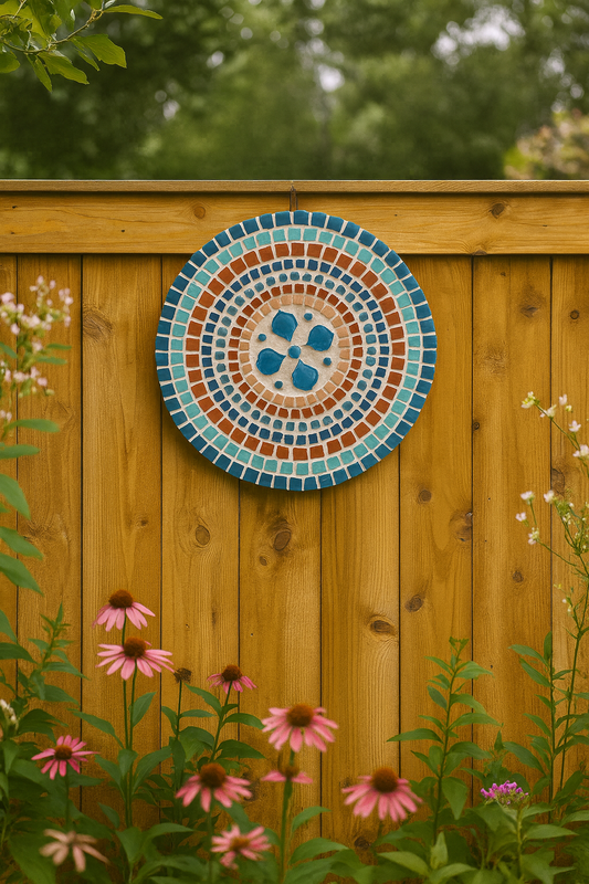 Handcrafted Mosaic Mandala Wall Art – 9" Round