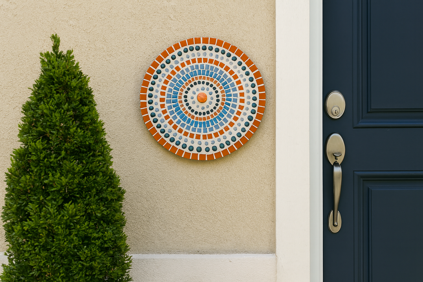 Handmade Mosaic Mandala Wall Art – 11.5" Round