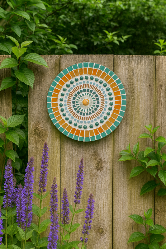 Handmade Mosaic Mandala Wall Art – 9.5" Round