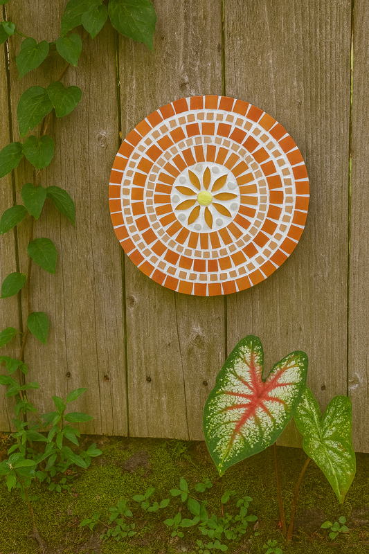Handmade Mosaic Mandala Wall Art – 9" Round