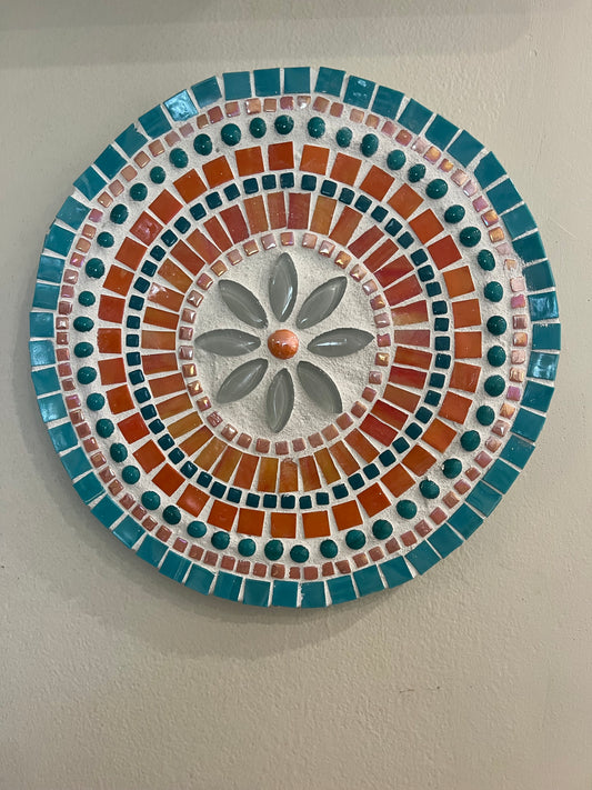 Handcrafted Mosaic Mandala Wall Art – 11.5"
