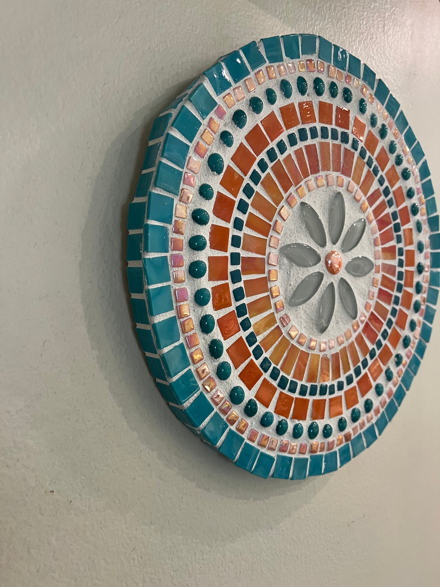 Handcrafted Mosaic Mandala Wall Art – 11.5"