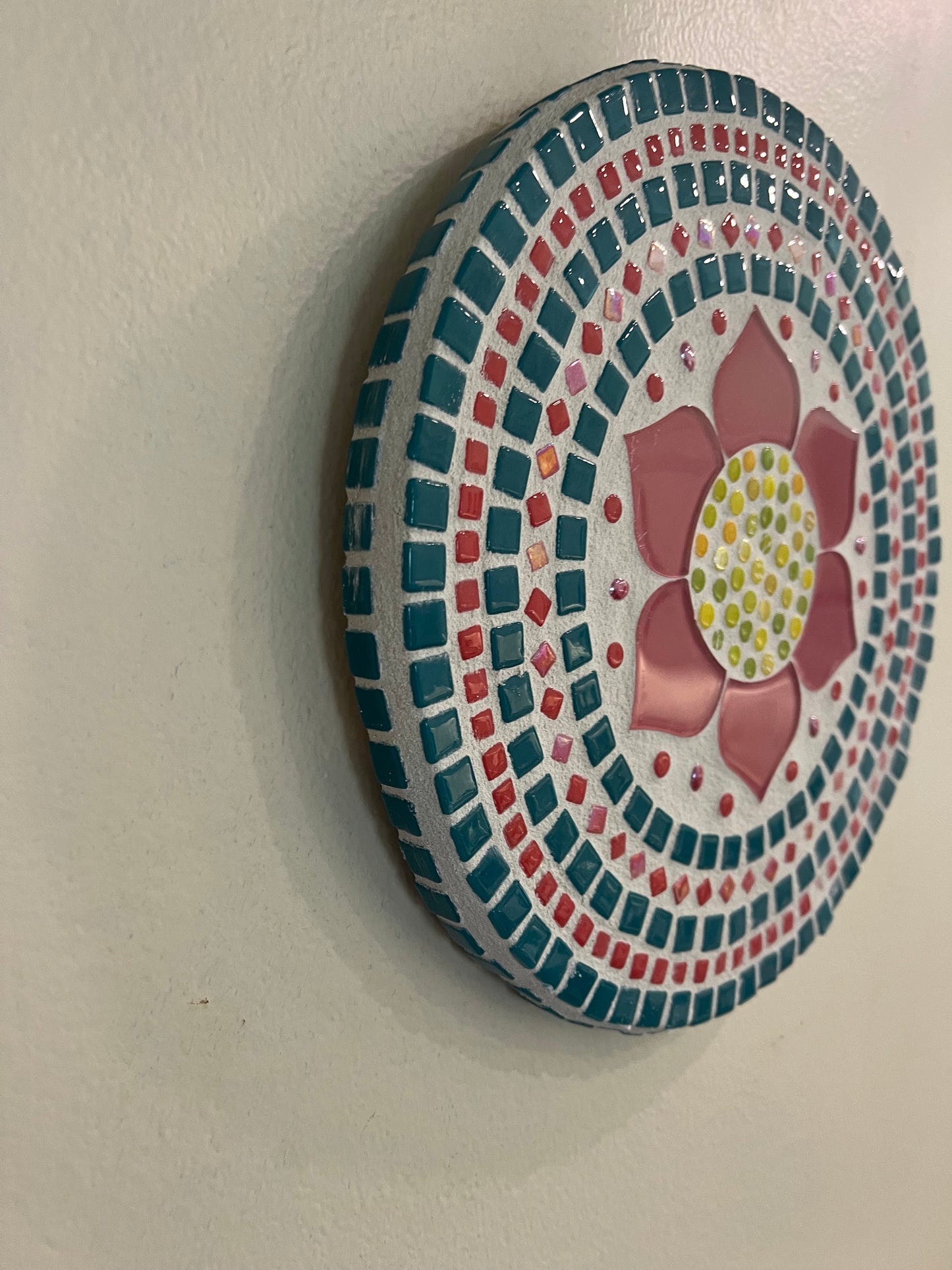 Handcrafted Stained Glass Mandala Wall Art – 11.5"