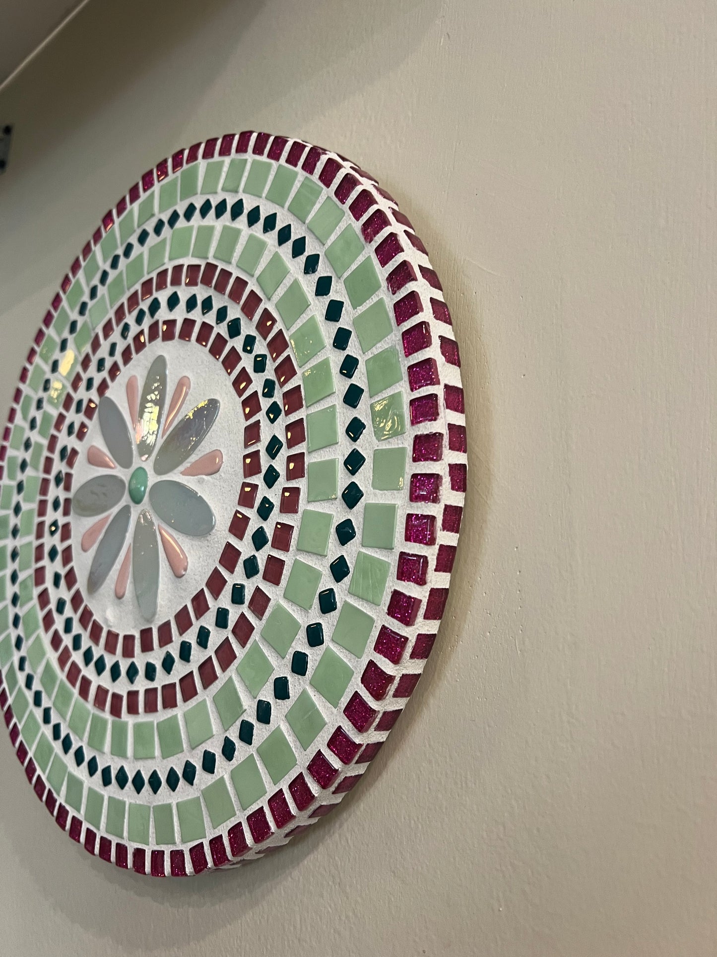 Vibrant Mosaic Mandala – 11.5" Round