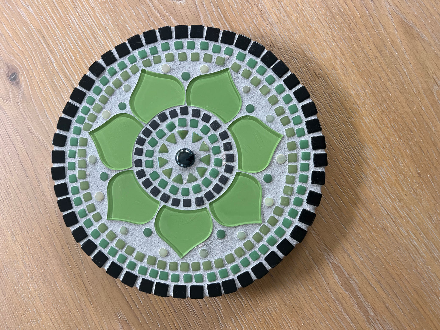 Handmade Mosaic Mandala Wall Art – 9" Round