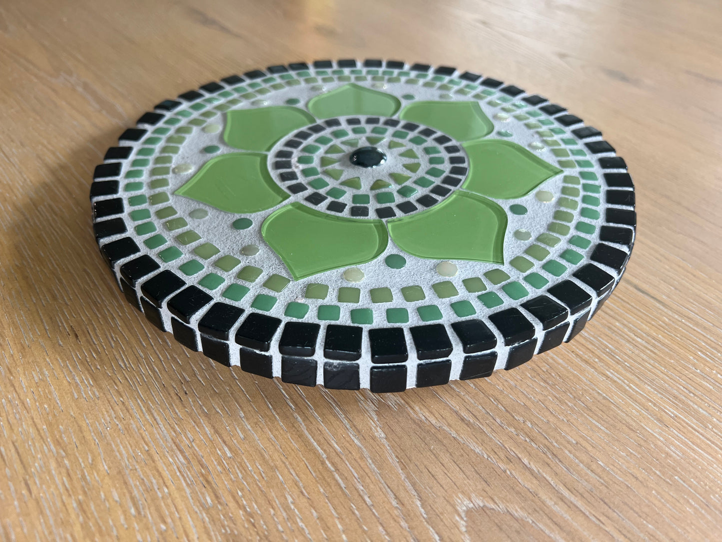 Handmade Mosaic Mandala Wall Art – 9" Round