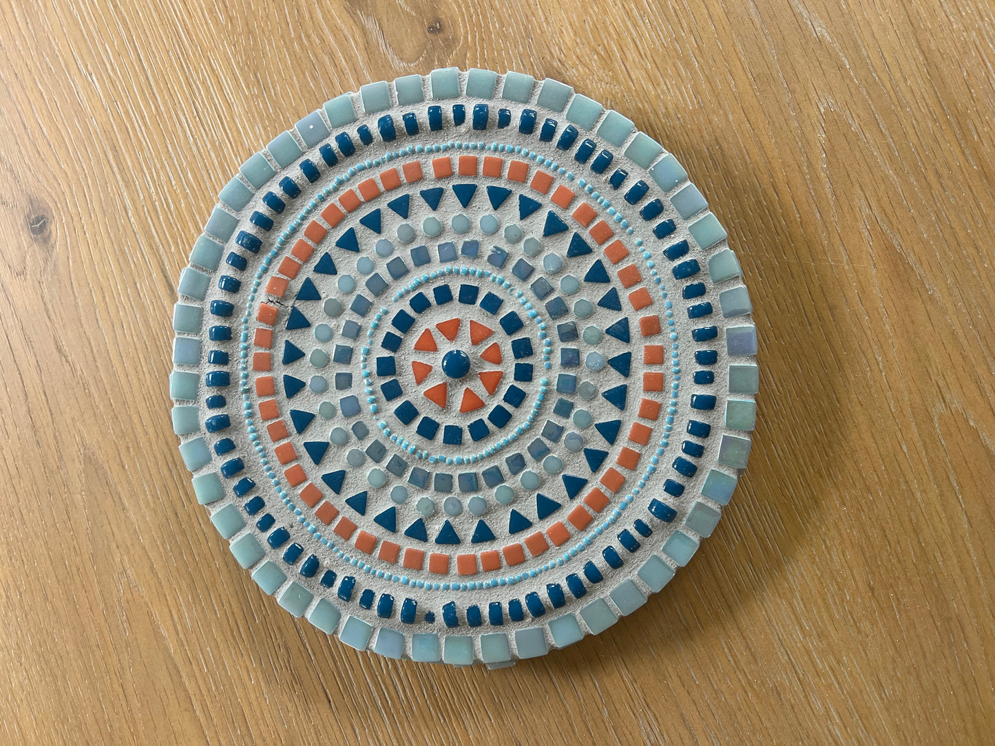 Handmade Mosaic Mandala Wall Art – 9" Round