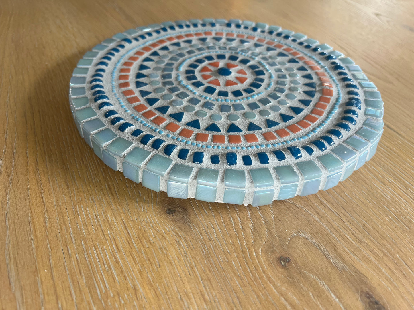 Handmade Mosaic Mandala Wall Art – 9" Round