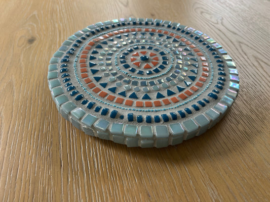 Handmade Mosaic Mandala Wall Art – 9" Round
