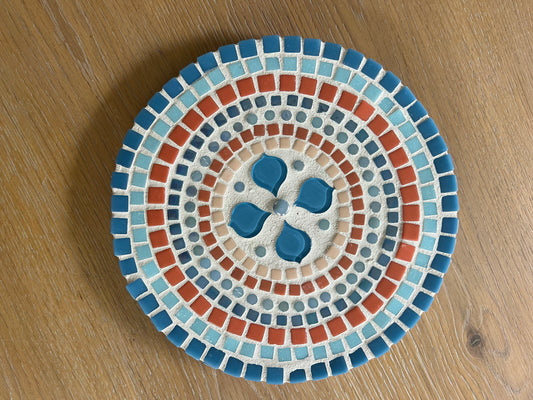 Handcrafted Mosaic Mandala Wall Art – 9" Round