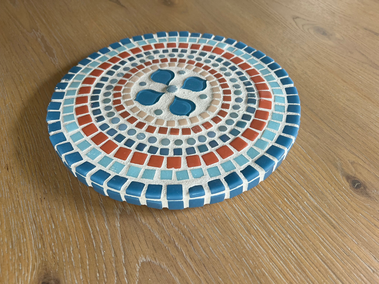 Handcrafted Mosaic Mandala Wall Art – 9" Round