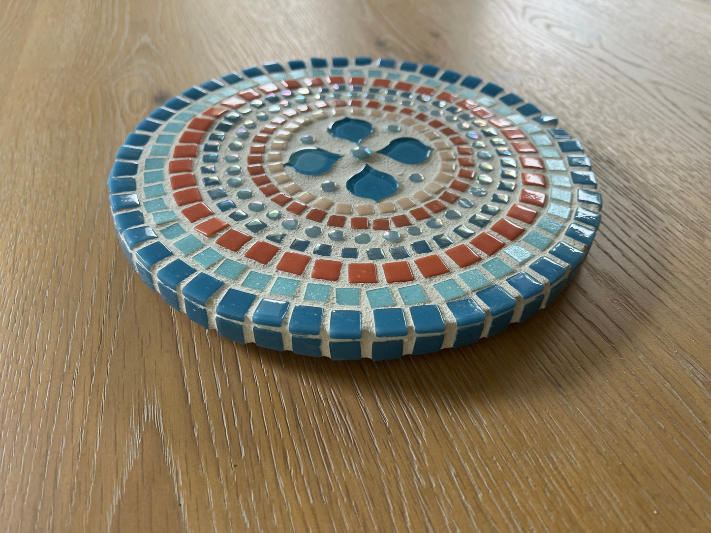 Handcrafted Mosaic Mandala Wall Art – 9" Round