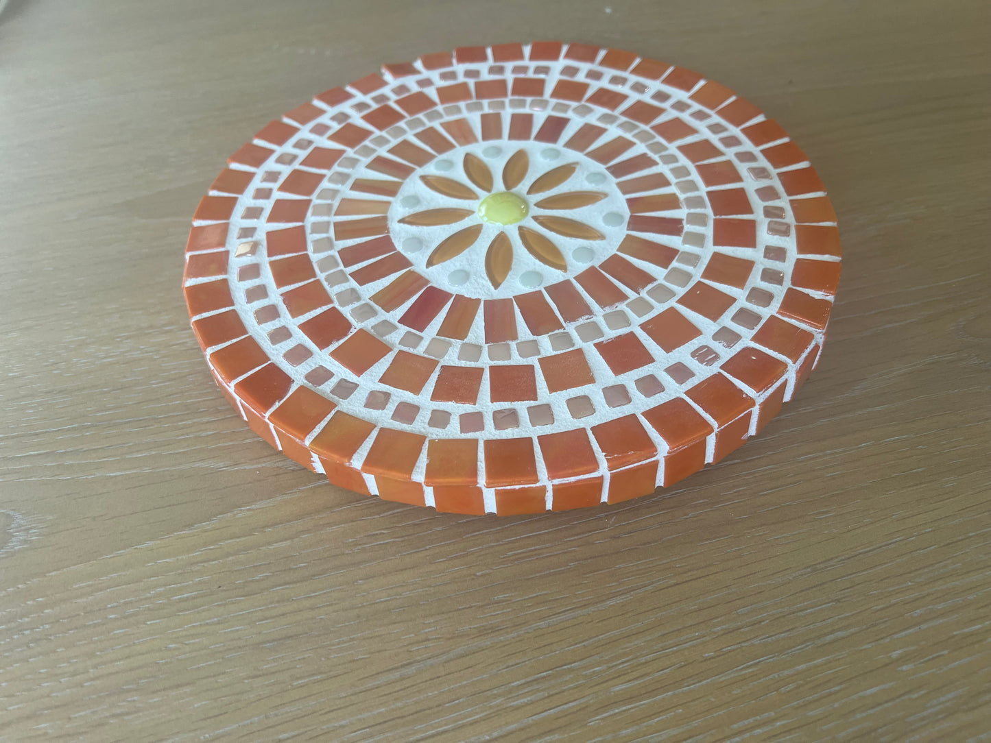 Handmade Mosaic Mandala Wall Art – 9" Round