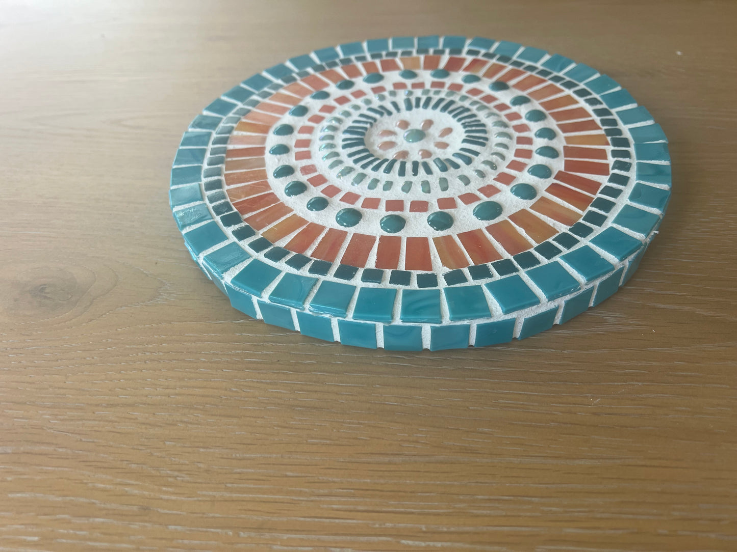 Handmade Mosaic Mandala Wall Art – 9" Round