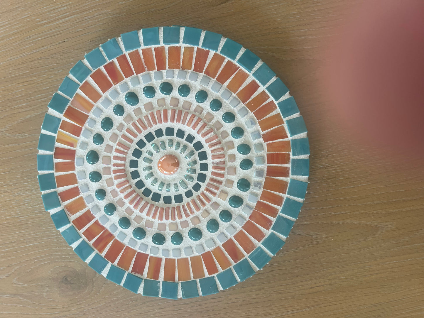 Handmade Mosaic Mandala Wall Art – 9.5" Round