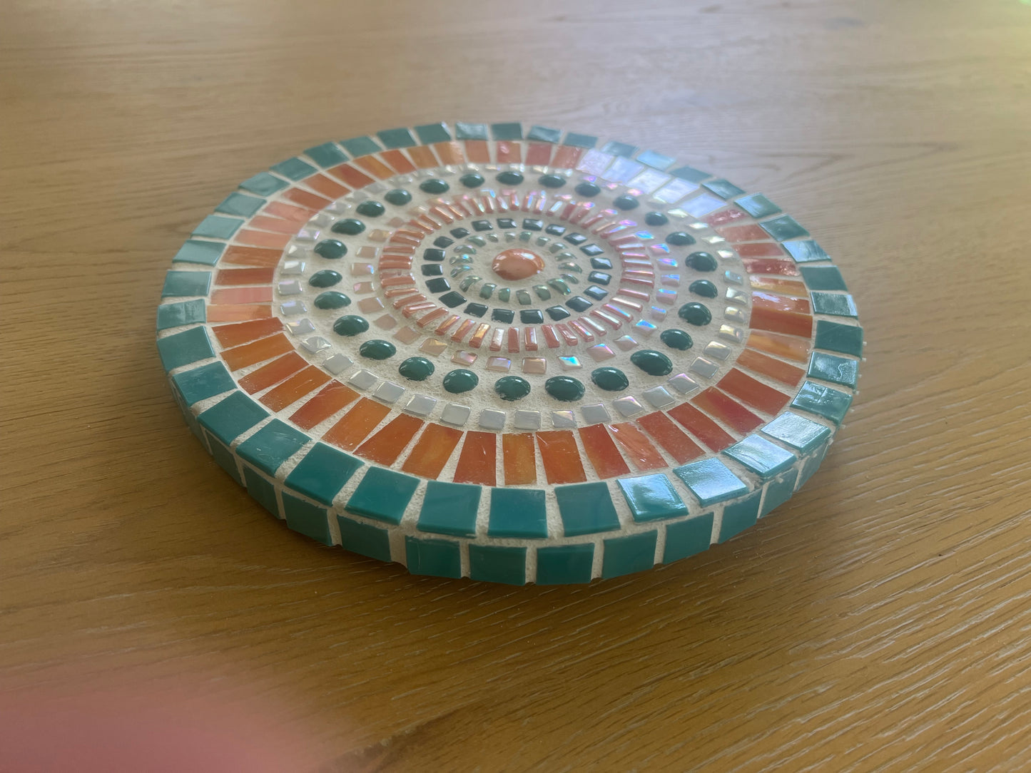 Handmade Mosaic Mandala Wall Art – 9.5" Round