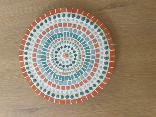 Handmade Mosaic Mandala Wall Art – 11.5" Round