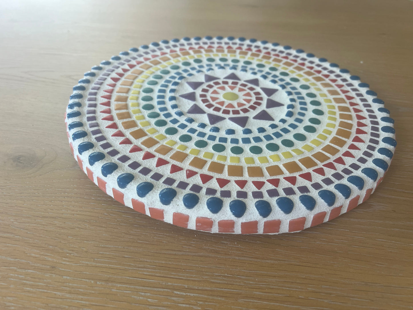 Handmade Mosaic Mandala Wall Art – 11.5" Round