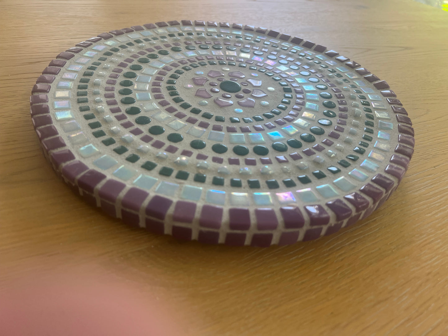 Share  Handmade Mosaic Mandala Wall Art – 11.5" Round