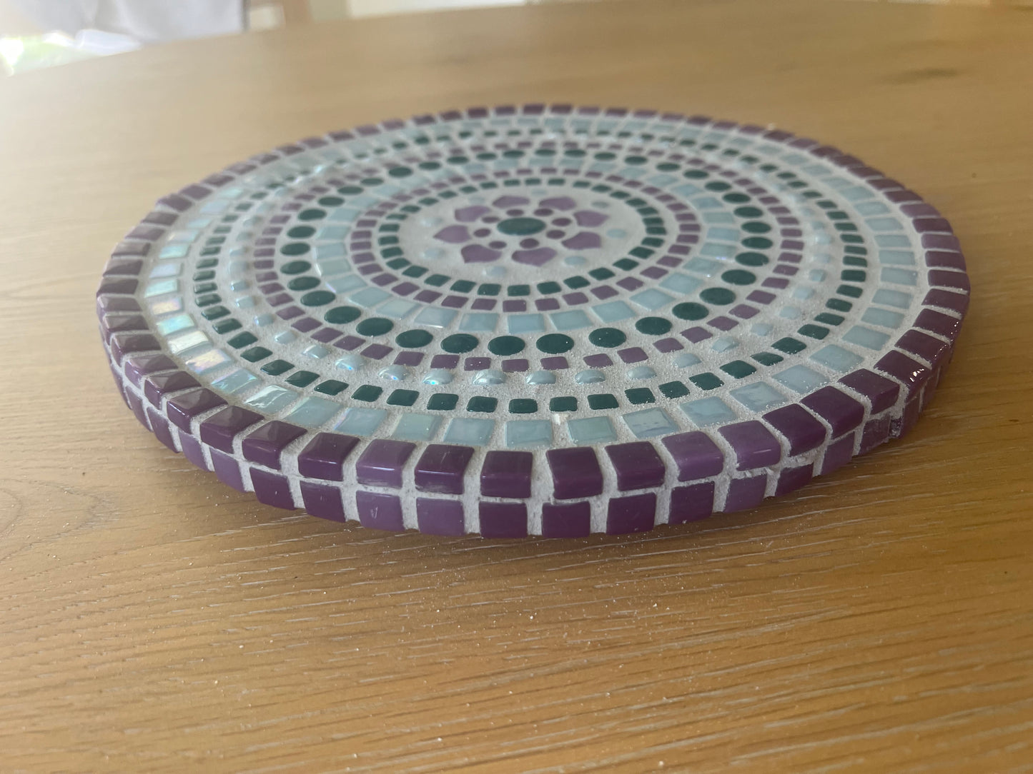 Share  Handmade Mosaic Mandala Wall Art – 11.5" Round